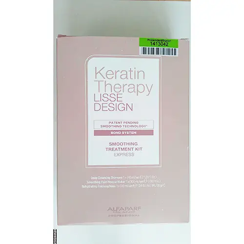 Foto dell’avviso ufficiale: ALFAPARF MILANO Keratin Therapy LISSE DESIGN SMOOTHING TREATMENT KIT EXPRESS, Step 2 Smoothing Fluid  Mousse M — rischio: Rischio chimico