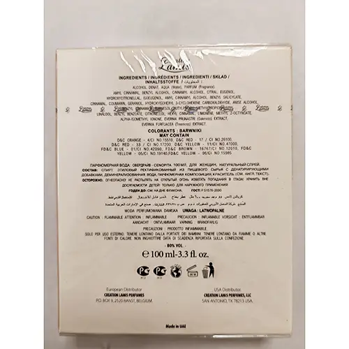 Foto dell’avviso ufficiale: Creation lamis Over drive Senorita Profumo — rischio: Rischio chimico