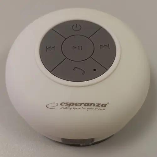 Foto uit de officiële melding: esperanza® Water resistance bluetooth speaker sprinkle Bluetooth-luidspreker — risico: Milieu