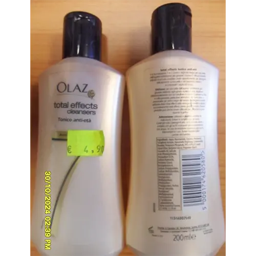 Foto dell’avviso ufficiale: OLAZ Total effects cleansers Tonico viso — rischio: Rischio chimico