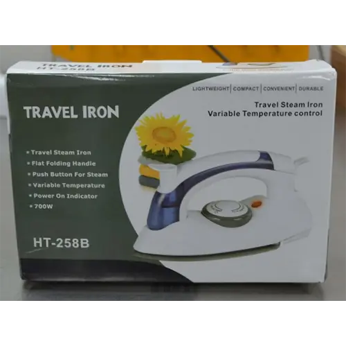 Photo from the official notice: Travel Iron — electric shock & fire risk