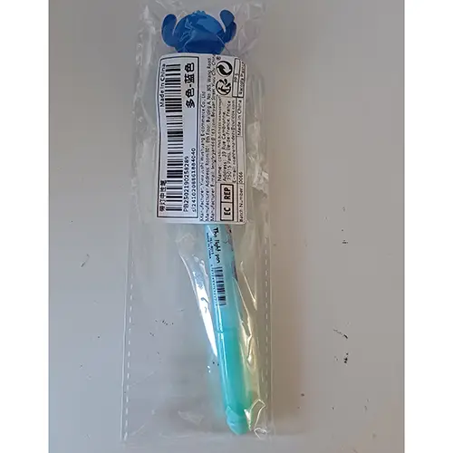 Foto aus der offiziellen Meldung: Disney Cartoon Cute LED Light-Up Ballpoint Pen Spielzeug-LED-Stift — Risiko: Chemikalie & Ersticken