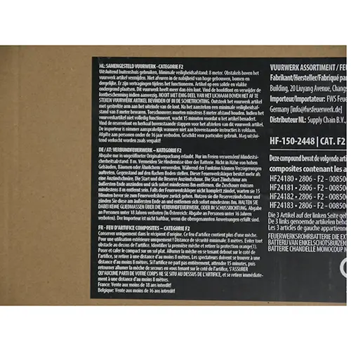 Photo from the official notice: Supply Chain B.V. Temple of Dreams 1 fireworks — burns & damage to hearing risk