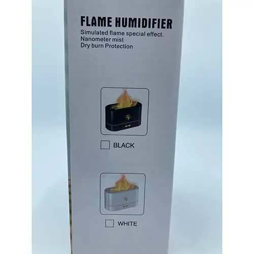 Foto aus der offiziellen Meldung: Flame Humidifier Luftbefeuchter — Risiko: Umwelt