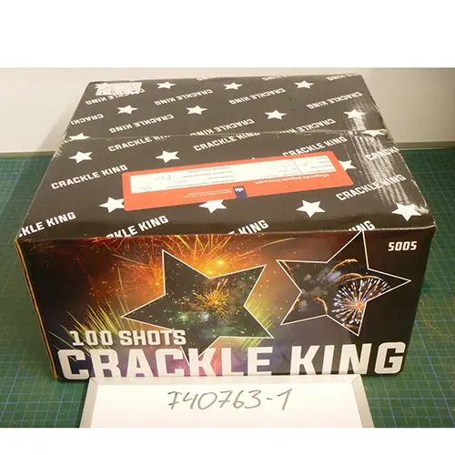 Photo from the official notice: Supply Chain B.V. Crackle King fireworks — burns & damage to hearing risk