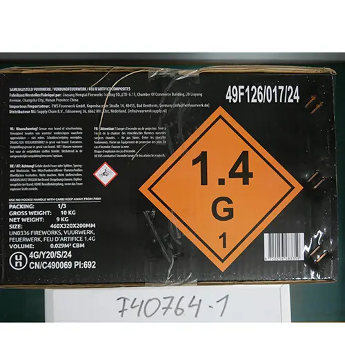 Photo from the official notice: Supply Chain B.V. Nightshade fireworks — burns & fire risk (SR/03725/25)