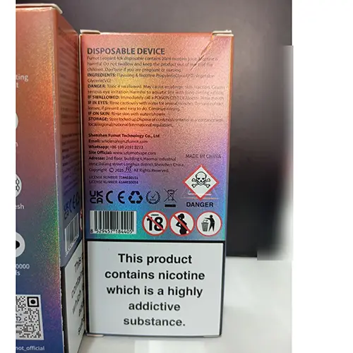 Photo de l’avis officiel: fm ® FUMOT Leopard 40K Cigarette électronique jetable — risque: Risque chimique (SR/03682/25)