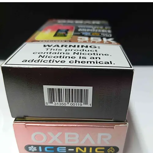 Foto do aviso oficial: OXBAR OXBAR ADJUSTABLE DISPOSABLE 35K PUFFS Cigarros eletrónicos descartáveis — risco: Químico (SR/03687/25)