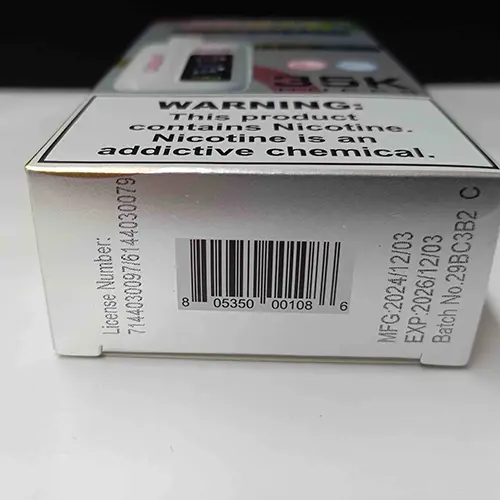 Photo from the official notice: OXBAR OXBAR ADJUSTABLE DEVICE 35K PUFFS disposable electronic cigarette — chemical risk (SR/03692/25)