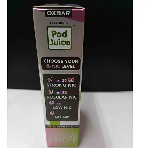 Photo from the official notice: OXBAR OXBAR ADJUSTABLE DEVICE 35K PUFFS disposable electronic cigarette — chemical risk (SR/03692/25)