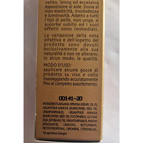 Foto dell’avviso ufficiale: PHYTORELAX Olio di Argan Olio per il viso — rischio: Rischio chimico