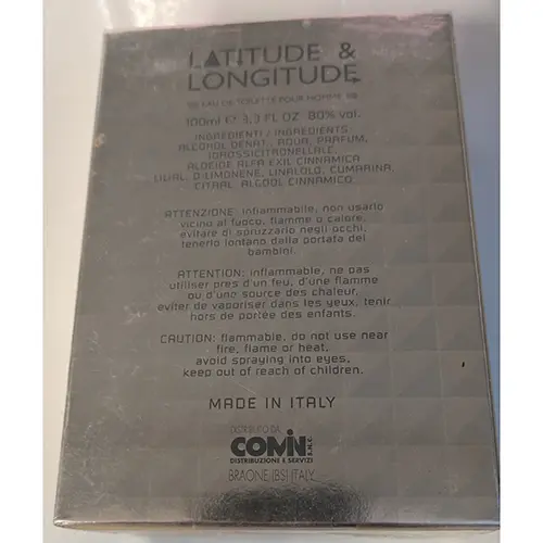 Photo de l’avis officiel: Comin parfum Latitude &amp; Longitude Eau de toilette — risque: Risque chimique