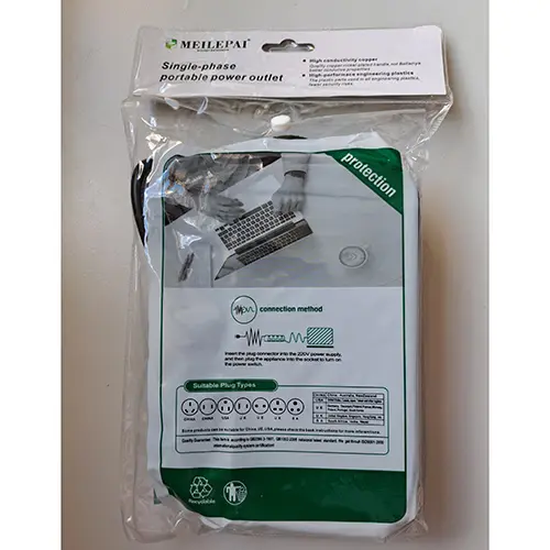 Foto do aviso oficial: MEILEPAI SOCKET Chumbo da extensão — risco: Choque elétrico