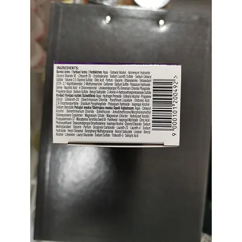 Photo from the official notice: Schwarzkopf Palette INTENSIVE COLOR CREME LONG-LASTING INTENSITY 9-4 VANILKOVÁ EXTRA SVĚTLÁ BLOND hair dye — chemical risk