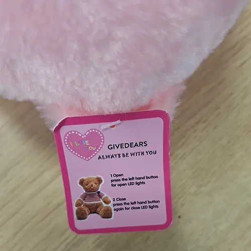Foto do aviso oficial: Givedears Always Be With You Brinquedo macio — risco: Engasgamento & Sufocamento