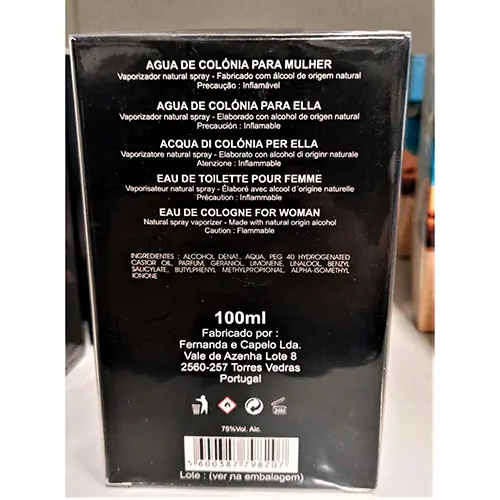 Photo de l’avis officiel: Cliché LUXO Parfum — risque: Risque chimique