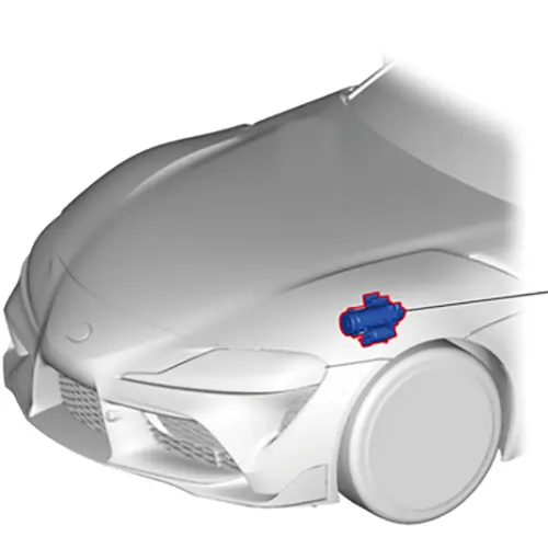 Photo from the official notice: Toyota GR Supra passenger car — fire risk