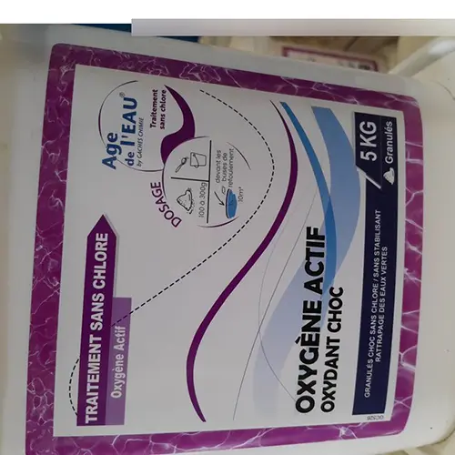 Foto aus der offiziellen Meldung: Age de l'eau Oxygène actif, oxydant choc Pool-Wasseraufbereitung — Risiko: Chemikalie
