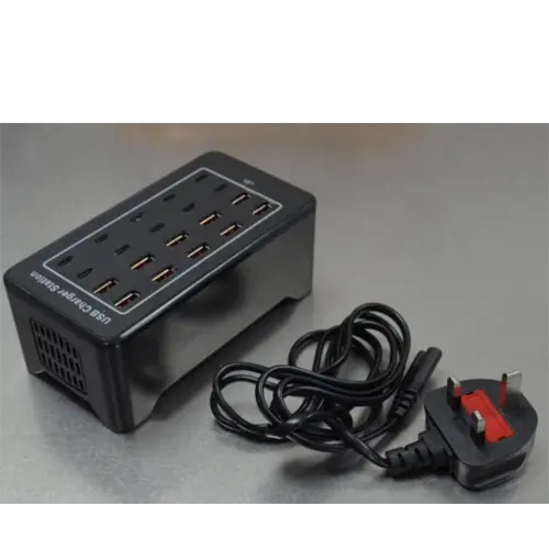 Photo from the official notice: USB Charger Station — fire risk (SR/03785/25)