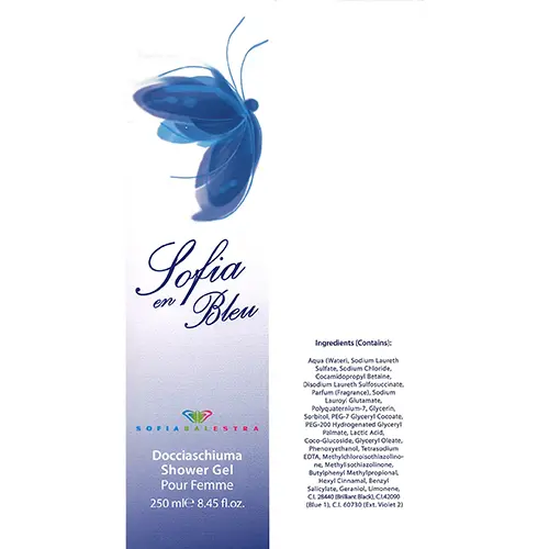 Photo de l’avis officiel: Eurocosmesi Sofia en bleu Mousse de douche — risque: Risque chimique