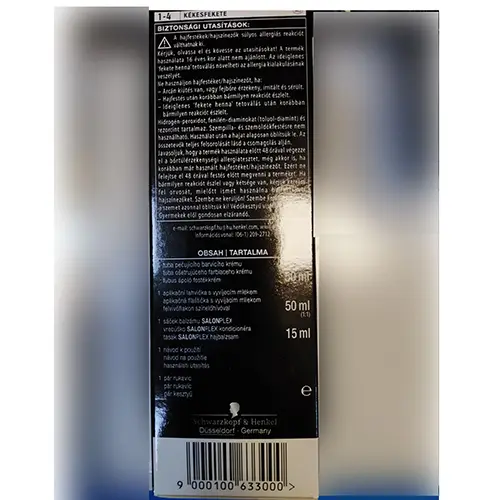 Foto dell’avviso ufficiale: Schwarzkopf &amp; Henkel Syoss, Professional Performance, Sanoplex Professional anti-damage care Tintura per c — rischio: Rischio chimico (SR/03810/25)
