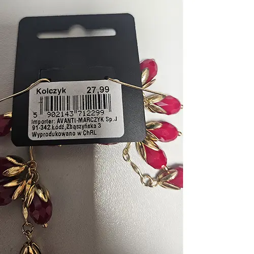 Photo de l’avis officiel: my nanu Kolczyk Boucles d'oreilles — risque: Risque chimique