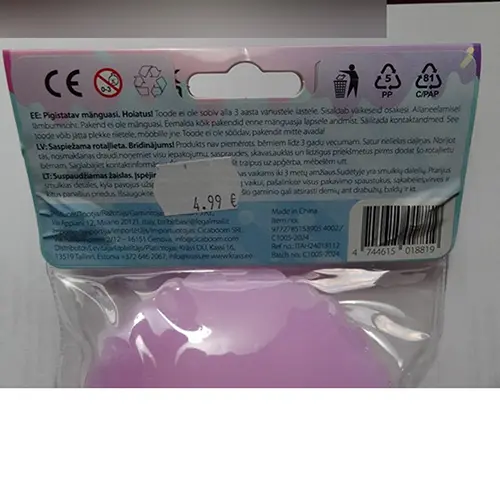 Photo de l’avis officiel: PINCHY SQUISHY Jouet antistress — risque: Étouffement