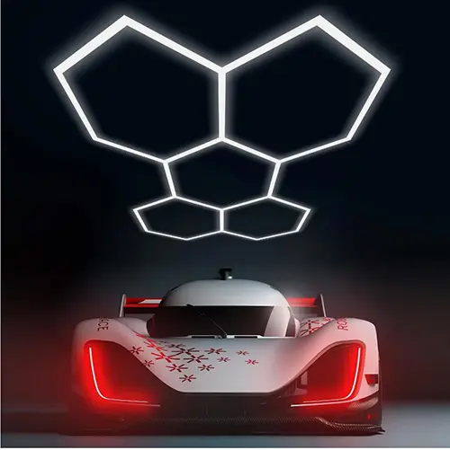 Photo from the official notice: 28x Hexagon LED Lampe Röhren Werkstatt Garage Wand Decken Leuchte Beleuchtung DE — electric shock risk