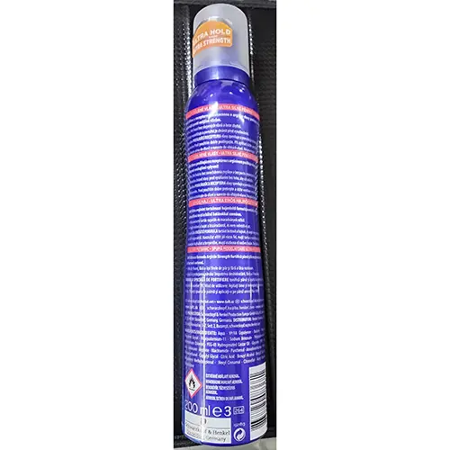 Foto do aviso oficial: Schwarkopf TAFT TAFT ULTRA MOUSSE, Ultra strong 4, Schwarzkopf 200 Espuma para pentear o cabelo — risco: Químico