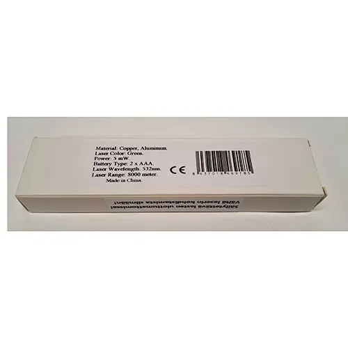 Foto aus der offiziellen Meldung: Laser pointer pen Laserpointer — Risiko: Sehschaden (SR/03925/25)