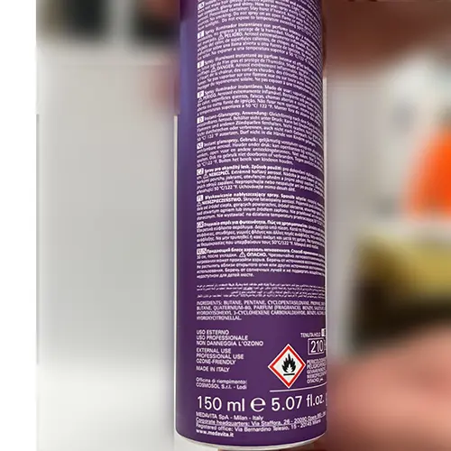 Photo de l’avis officiel: Medavita Luxviva Spray capillaire — risque: Risque chimique