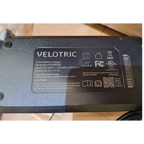 Photo from the official notice: Velotric Velotric Tricycle electric tricycle — fire risk