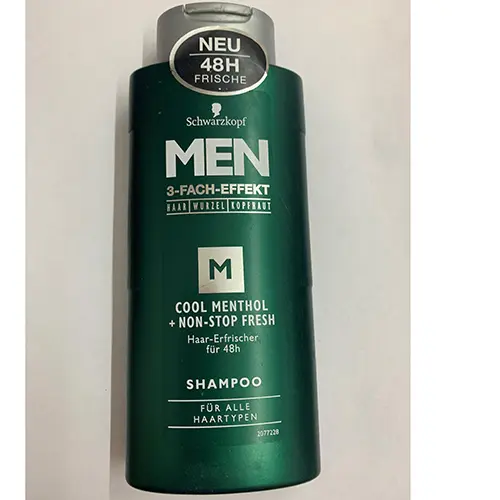 Foto dell’avviso ufficiale: Schwarzkopf Shampoo Men 3-FACH-EFEKT COOL MENTHOL NON-STOP FRESH — rischio: Rischio chimico