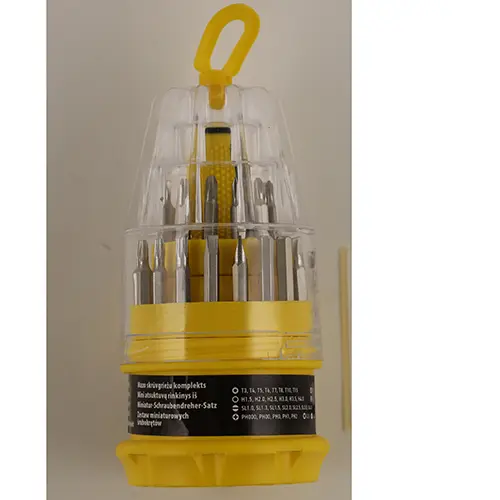 Photo de l’avis officiel: Miniature screwdriver set Jeu de tournevis — risque: Risque chimique