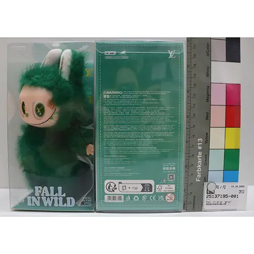 Foto dell’avviso ufficiale: Pop Mart (COUNTERFEIT) Fall in Wild Giocattolo morbido — rischio: Ostruzione delle vie aeree