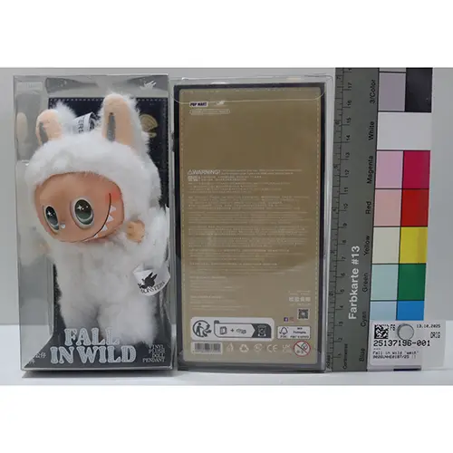 Foto dell’avviso ufficiale: Pop Mart (COUNTERFEIT) Fall in Wild Giocattolo morbido — rischio: Ostruzione delle vie aeree