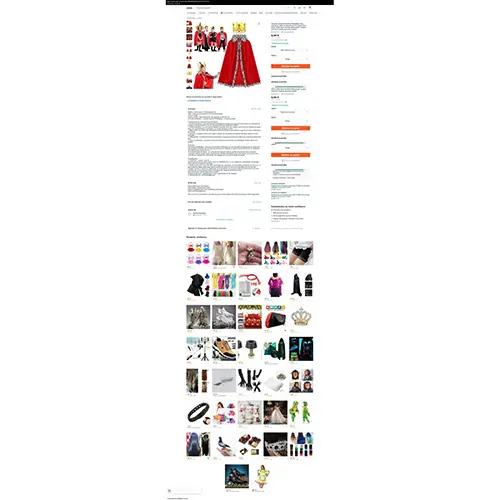 Foto dell’avviso ufficiale: Cape de costume de Noël d'Halloween avec couronne, taille S/L King Prince Pro Game Party Show Châle Costume da — rischio: Ostruzione delle vie aeree & Strangolamento