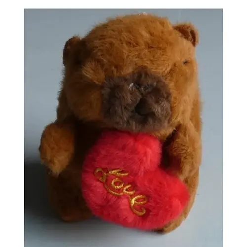 Foto aus der offiziellen Meldung: Cute Love Heart Capybara Plush Pendant Keychain Backpack Hangings Decoration _dc Schlüsselanhänger — Risiko: Ersticken & Verletzungen