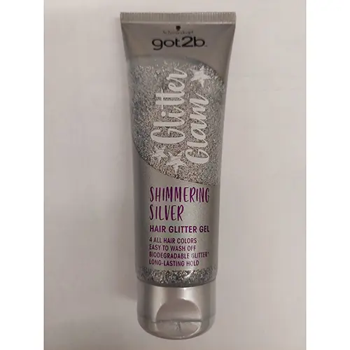 Foto aus der offiziellen Meldung: Schwarzkopf HAIR GLITTER GEL, got2b. Glitter Glam Haargel — Risiko: Chemikalie