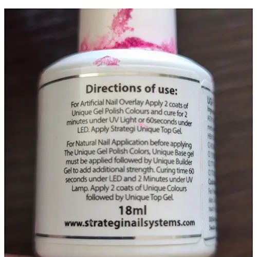 Photo de l’avis officiel: Strategi Unique The Gel Polish Gel vernis à ongles — risque: Risque chimique