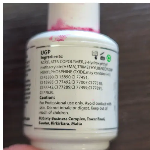 Photo de l’avis officiel: Strategi Unique The Gel Polish Gel vernis à ongles — risque: Risque chimique