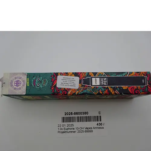 Photo de l’avis officiel: EUPHORIA 10-OH Vapes Amnesia Produit à base de plantes à fumer — risque: Risque chimique