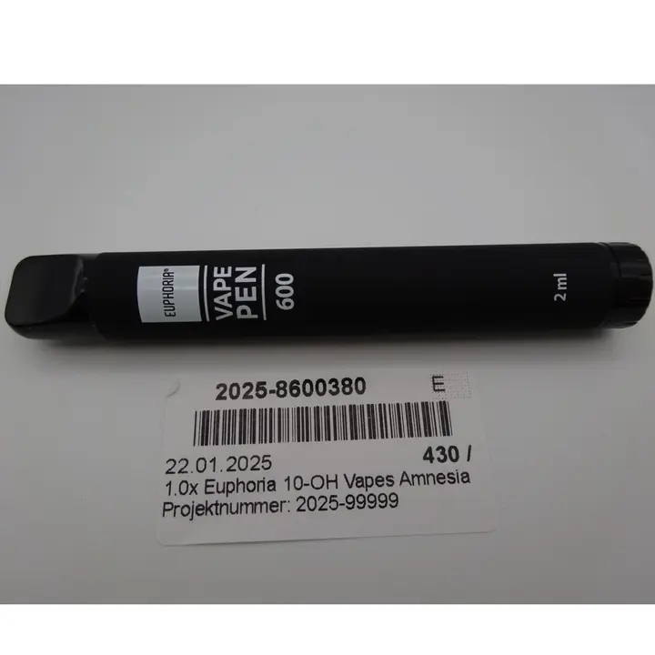 Photo de l’avis officiel: EUPHORIA 10-OH Vapes Amnesia Produit à base de plantes à fumer — risque: Risque chimique