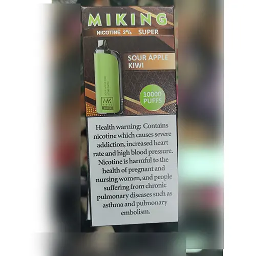 Photo de l’avis officiel: MIKING SUPER 10000 puffs Cigarette électronique jetable — risque: Risque chimique (SR/04040/25)