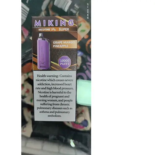 Photo de l’avis officiel: MIKING SUPER 10000 puffs Cigarette électronique jetable — risque: Risque chimique (SR/04027/25)