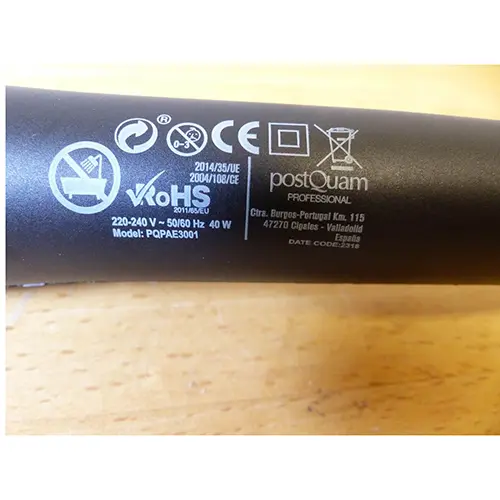 Foto do aviso oficial: postQuam PROFESSIONAL Fer à Boucler Cheveux Céramique Rose 23 mm 180 °C Boucleur/EBRZ Cabeleireiro — risco: Choque elétrico