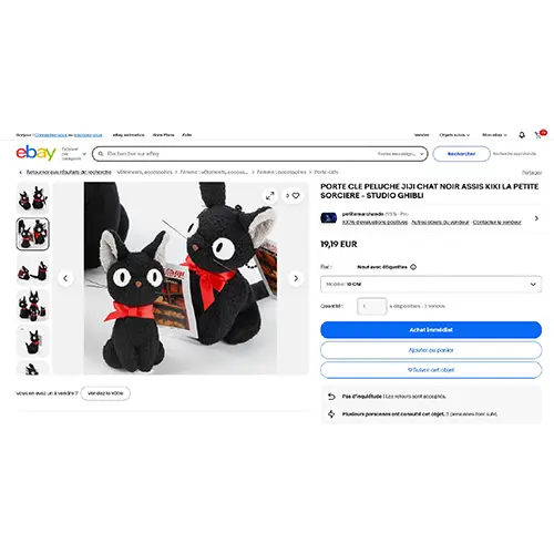 Foto dell’avviso ufficiale: STUDIO GHIBLI PORTE CLE PELUCHE JIJI CHAT NOIR ASSIS KIKI LA PETITE 3 SORCIERE Portachiavi con giocattolo morb — rischio: Ostruzione delle vie aeree