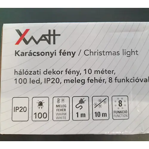 Photo de l’avis officiel: XWATT Karácsonyi fény, Christmas light Chaîne d'éclairage — risque: Choc électrique (SR/04080/25)