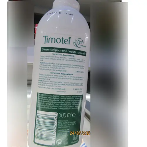 Foto dell’avviso ufficiale: Timotei 2en1 Douceur Shampoo e balsamo — rischio: Rischio chimico