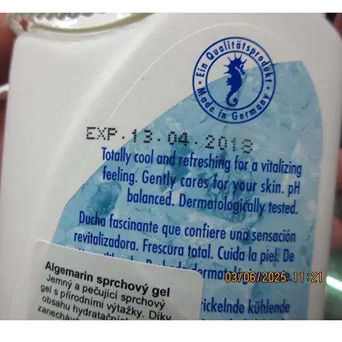 Photo de l’avis officiel: Algemarin Ice men Gel douche — risque: Risque chimique